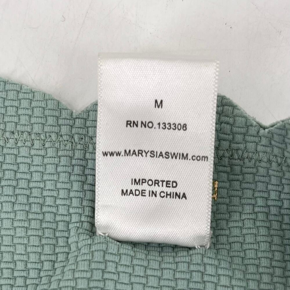 Marysia Swim Women's M Green Antibes Bandeau Bikini Scalloped Strapless NWOT - Picture 9 of 9